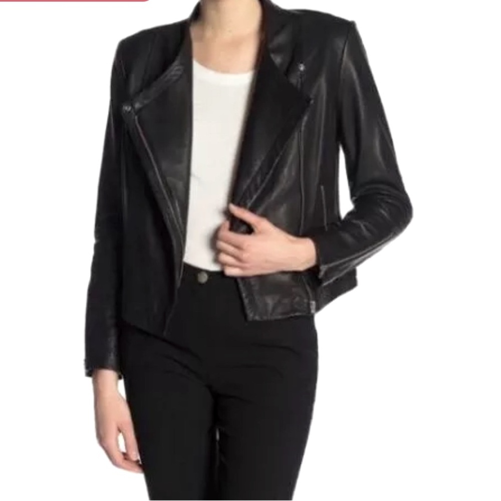 Black Leather Jacket - 100% leather